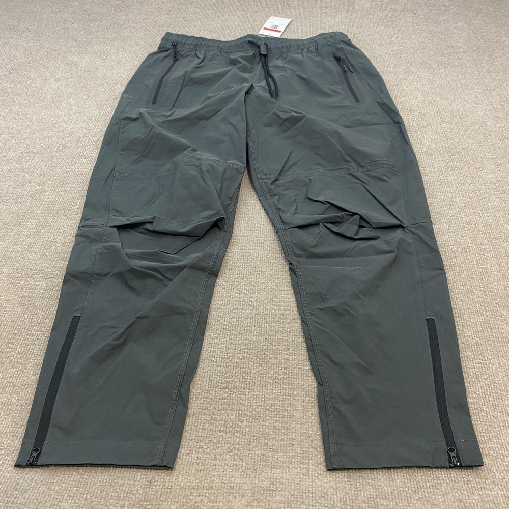 Nike Track Pants Mens Large Gray Elastic Waist Zip Pockets Stretch HM8241-061